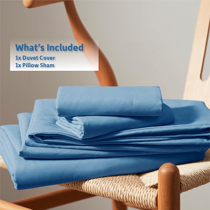 Nestl Double Brushed Blue Heaven Duvet Cover Set - Image 9
