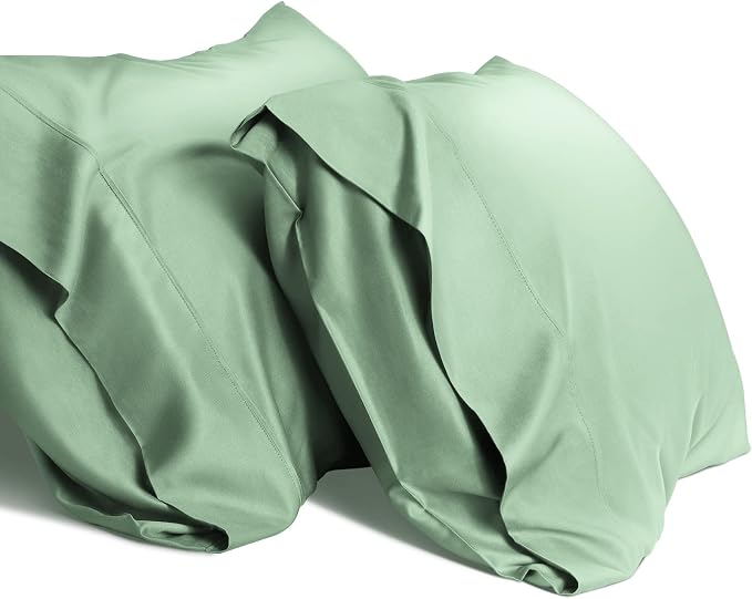 WishSmile Cooling King Pillowcases Set of 2 Breathable Cool Silky Soft Rayon by WishSmile