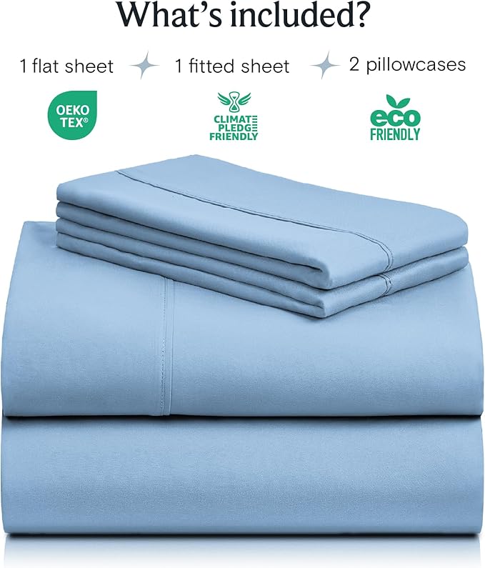 LuxClub 4 PC California King Sheet Set, Deep Pockets Wrinkle Free Cooling Bed - Image 2