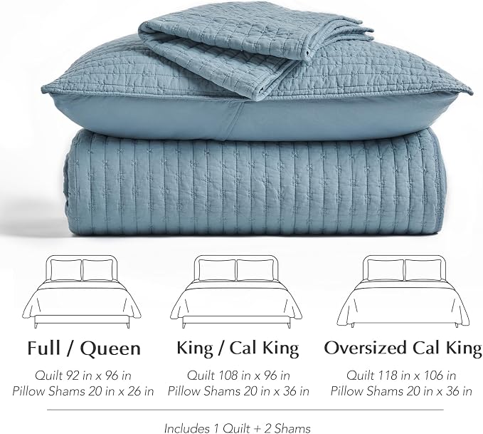 EVERGRACE x Kinsey Walsh Cross Stitch Pre-Washed Cotton Quilt Bedding Set King - Image 7