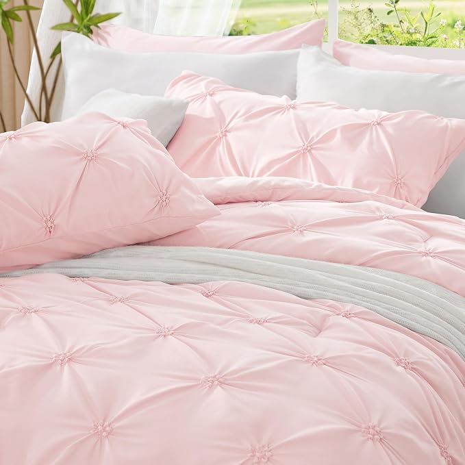 BEDELITE Baby Pink Queen Comforter Set - Image 6