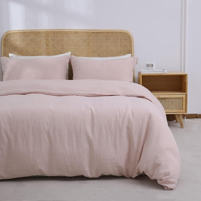 Simple&Opulence 100% Linen Duvet Cover Set 2pcs Basic Style Natural French - Image 8