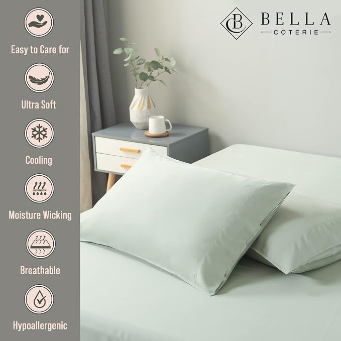 Bella Coterie | Luxury Bamboo Viscose King Size Pillowcase Set | 100% - Image 2