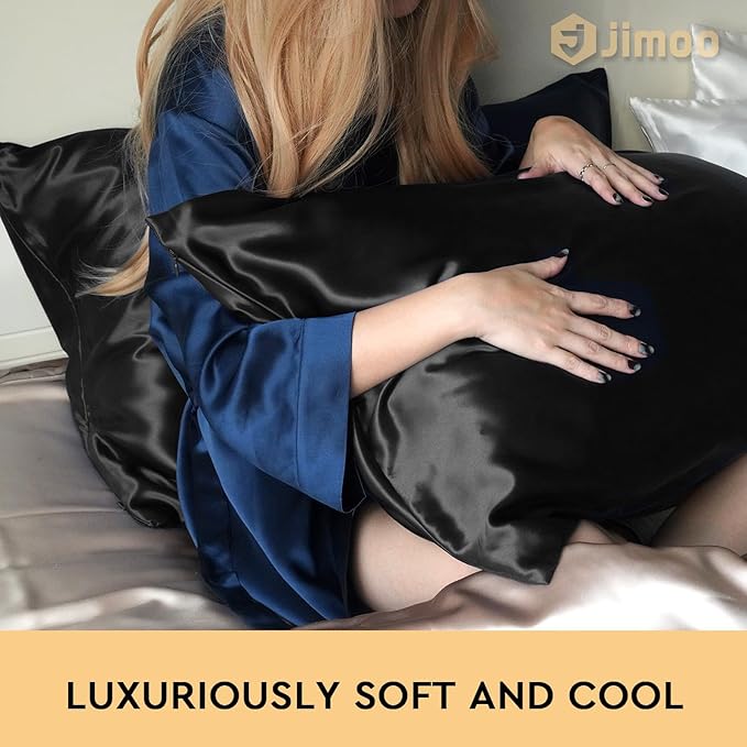 100% Mulberry Silk Pillowcase for Hair and Skin, 22 Momme Pure Natural Silk - Image 2