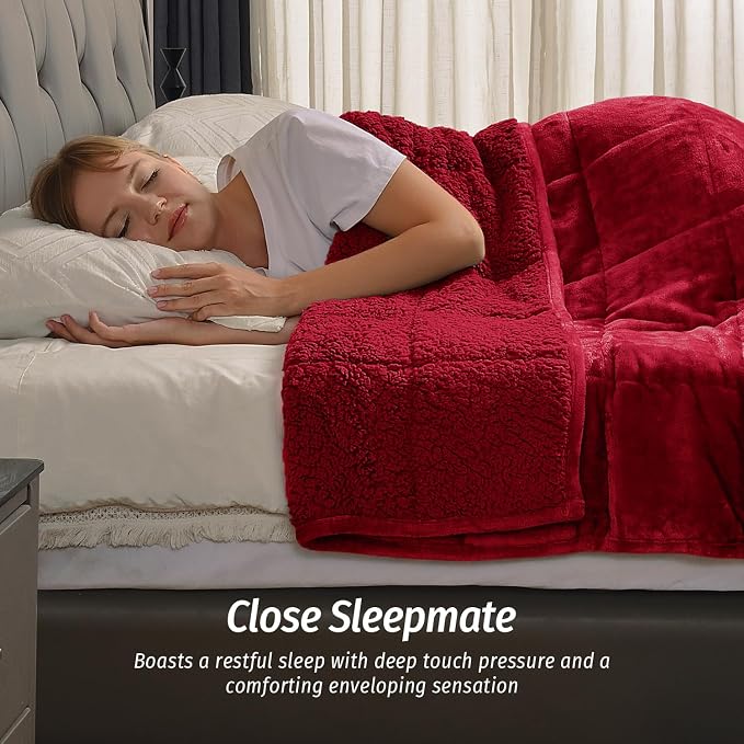 Wemore Sherpa Fleece Weighted Blanket - Image 3