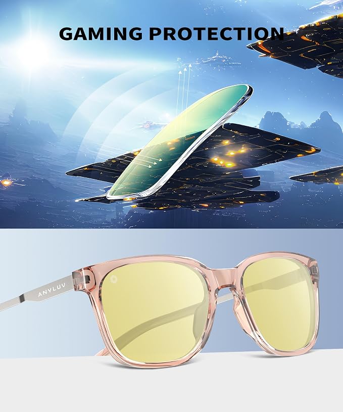 ANYLUV Blue Light Glasses for Men, Lightweight Computer Gaming Glasses - Image 4