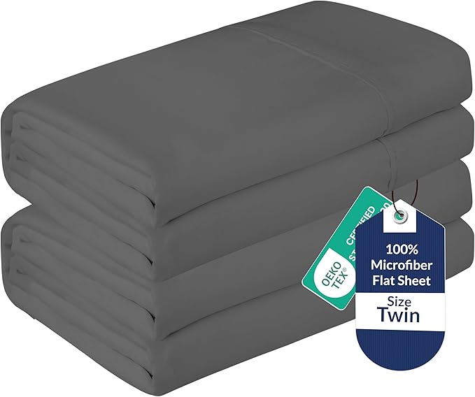 Royale Linens 2 Pack Bulk Flat Sheet Set by ROYALELINENS