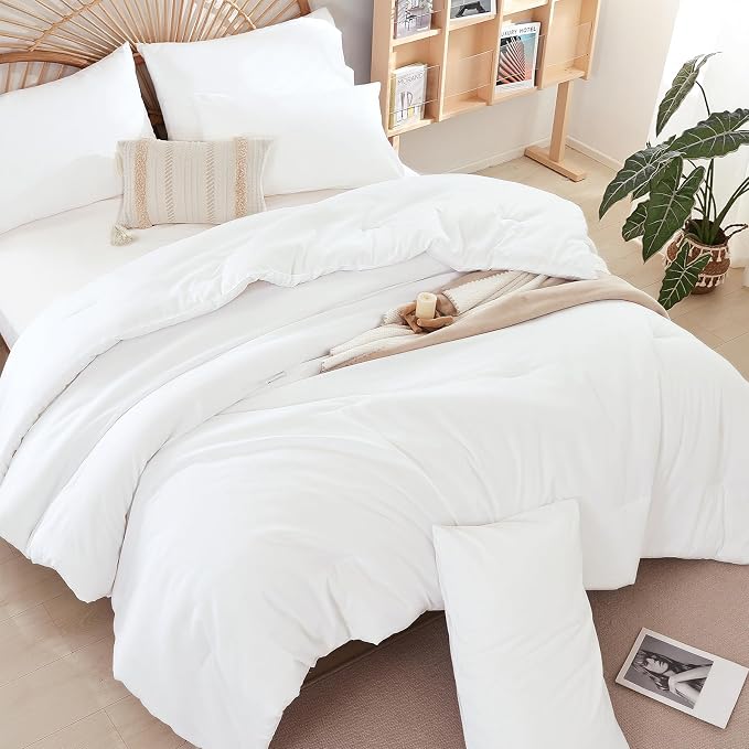 weigelia Full Size Comforter White Modern 3PCS Microfiber Full Size Comforter - Image 2