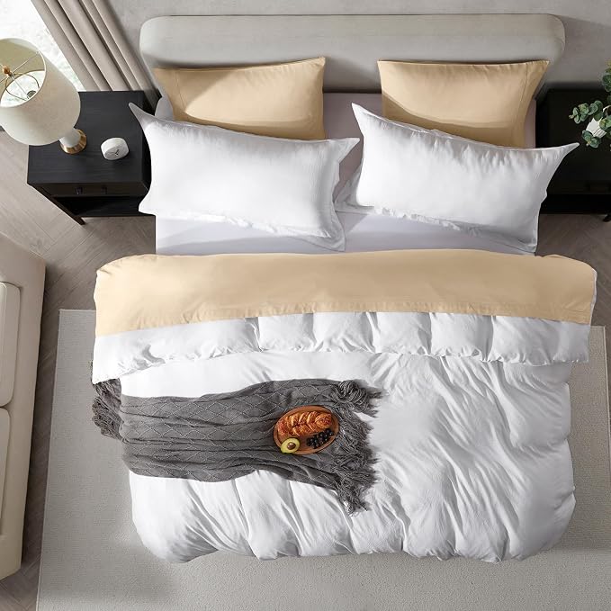 Nestl White California King Duvet Cover Sets - Image 5
