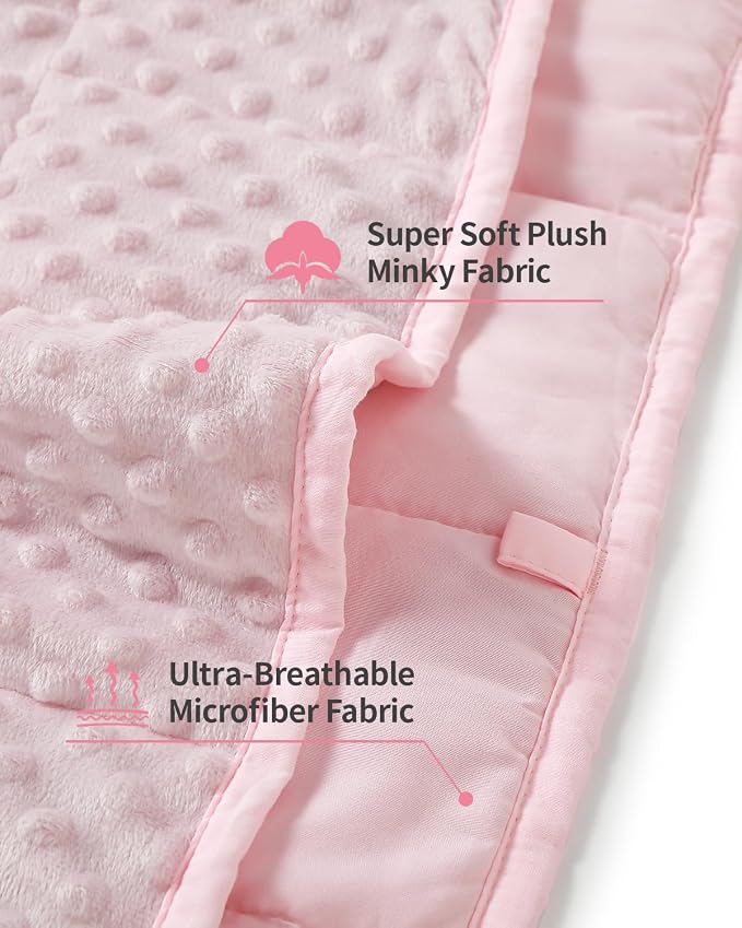 Mr. Sandman Weighted Blanket 5LBS 36 x 48 Inches, Minky Dots Heavy Blanket - Image 3
