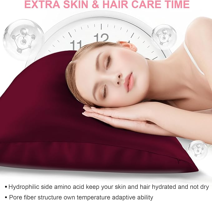 Silk Pillow Cases 2 Pack Queen Size - Image 3