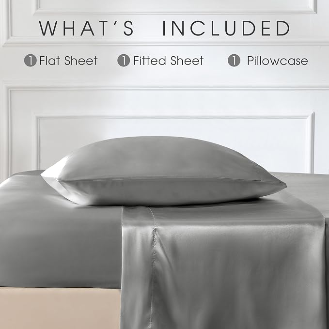 FreshCulture Satin Sheets Twin XL Bed Set - Image 3
