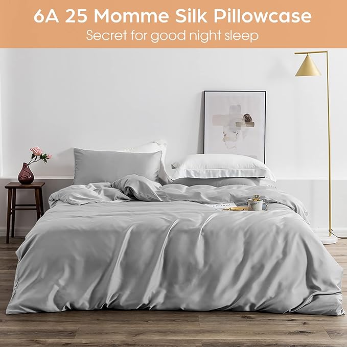 Silk Pillowcase for Hair and Skin, 2 Pack 100% Mulberry Silk Pillowcase 25 Momme - Image 5