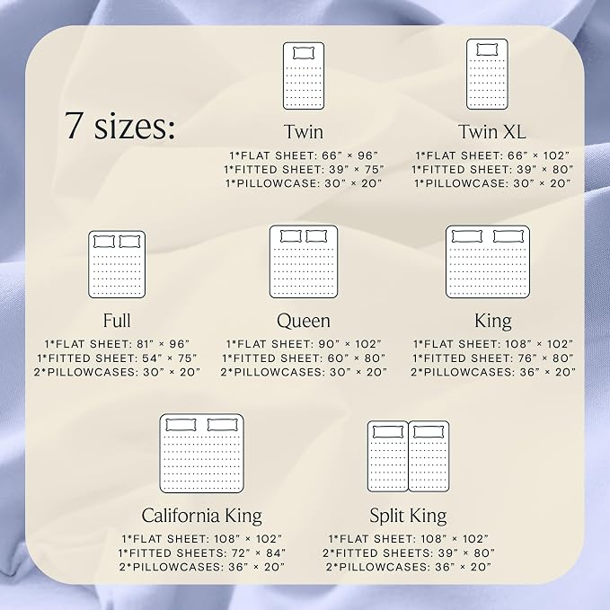 LuxClub 3 PC Twin XL Sheet Set, Deep Pockets Wrinkle Free Cooling Bed Sheets - Image 4