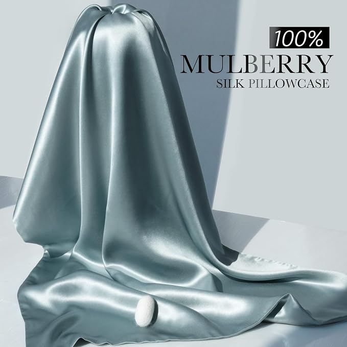 100% Mulberry Silk Pillowcase for Hair and Skin, 22 Momme Pure Natural Silk - Image 4