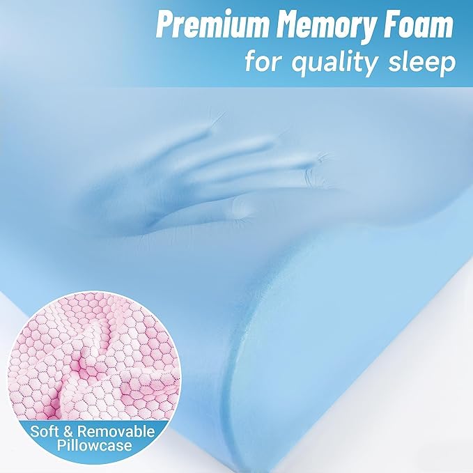 CloudBliss Memory Foam Pillow, Ergonomic Neck Contour Cervical Pillow - Image 4