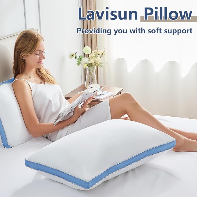 CozyLux Pillows Queen Size Set of 2, Soft and Supportive 3D Down Alternative - Image 8
