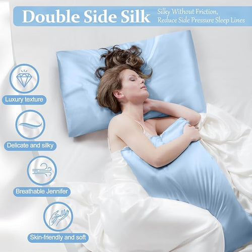 2 Pack 100% Pure Silk Pillowcase - Image 2