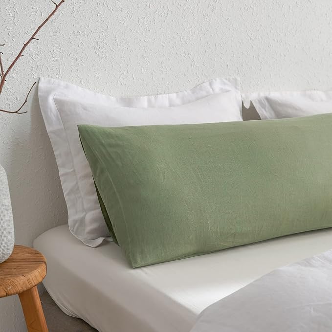Simple&Opulence Body Pillow Cover 20" x 54", 100% Pure Linen, Ultra Soft and - Image 4