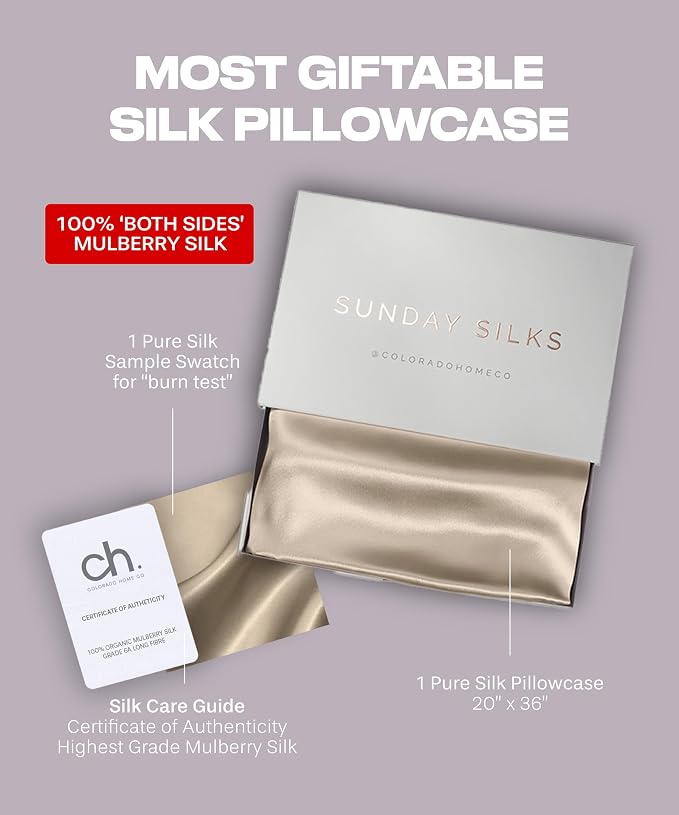 SUNDAYSILKS™ | Silk Pillow Cases | 100% Pure Silk Pillowcase | All Sides 22 - Image 6