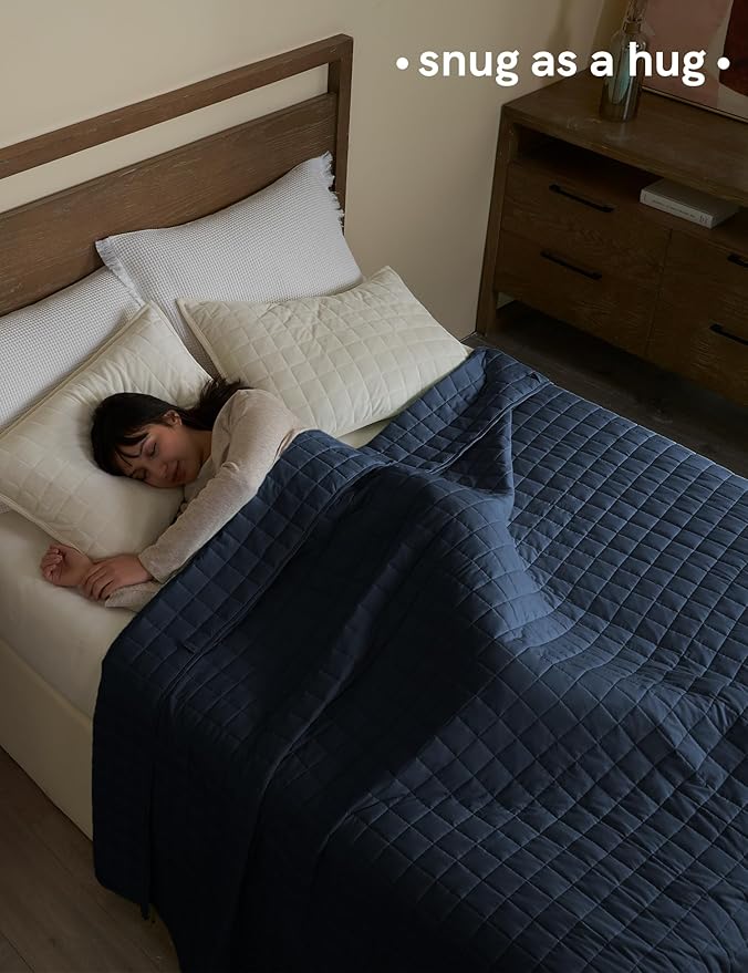 YnM 10lbs Weighted Blanket for Adults, Cotton Heavy Bed Throw Blanket - Image 3