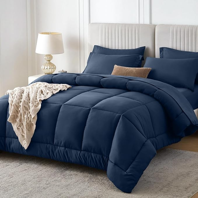 Sasttie Oversized King Comforter Set, 7 Pieces Extra Large Bed in a Bag by SASTTIE