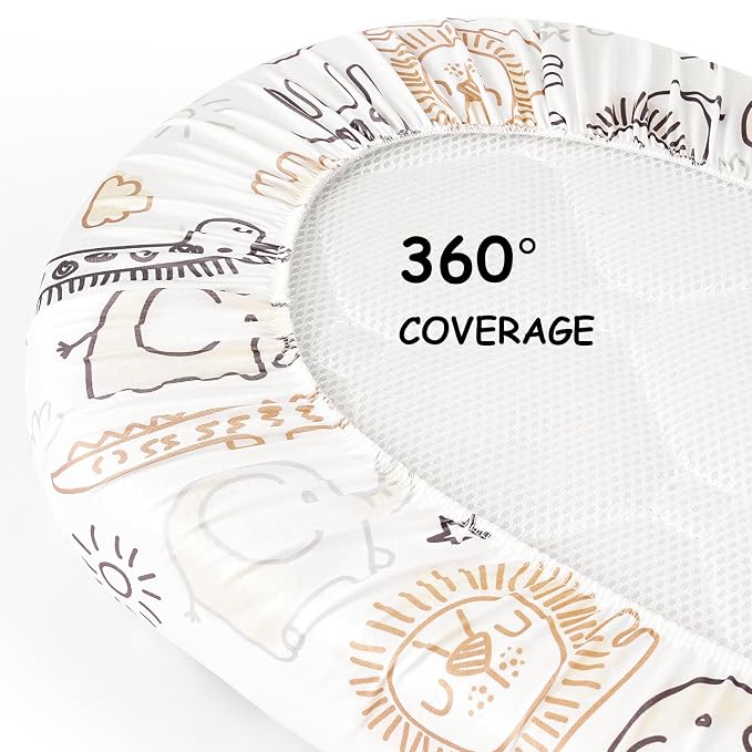 Yoofoss Bassinet Sheets for Baby, Baby Delight, Angelbliss, Soft Breathable - Image 7