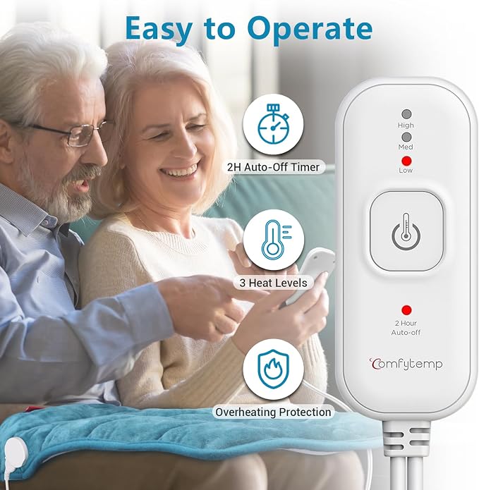 Comfytemp Weighted Heating Pad for Back & Period, FSA Eligible Extra Large - Image 5