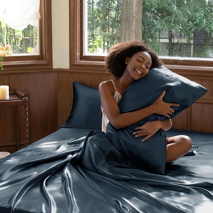 CozyLux Satin Sheets King Size Sheet Set - Image 7