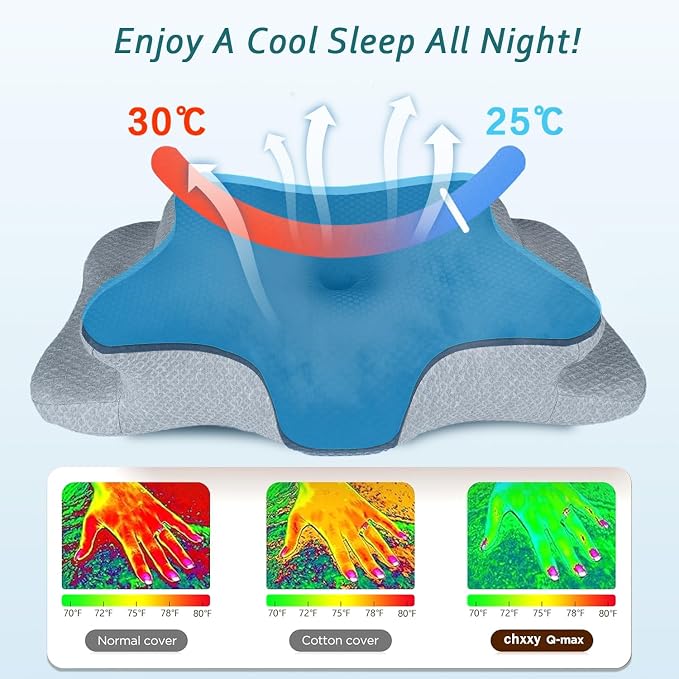 CHxxy Cervical Neck Pillow for Pain Relief Sleeping, Memory Foam Pillows - Image 5