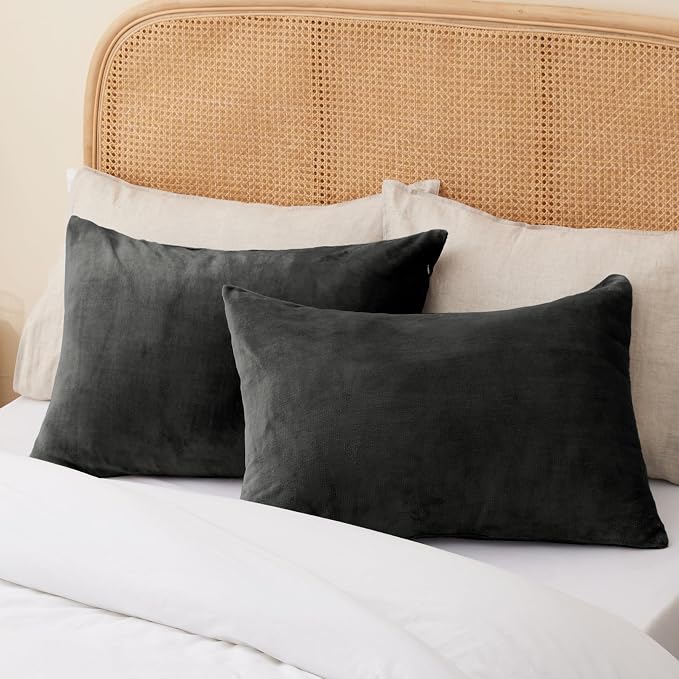 BEDELITE Flannel Pillowcases Standard Set of 2, Super Soft Fleece Pillow Case - Image 7