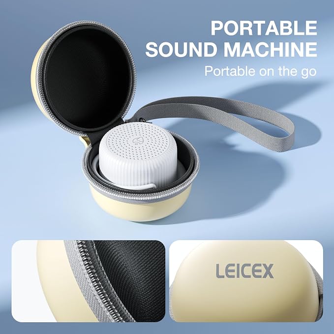 LEICEX Portable Sound Machine + Travel Case, Mini White Noise Machine - Image 3