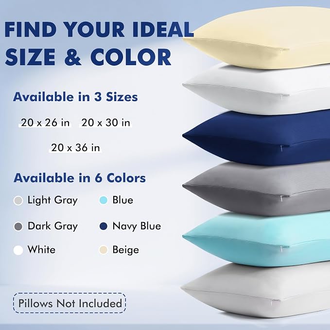Elegear Cooling Pillow Cases for Hot Sleepers, Clean Fabric Silver Infused - Image 11