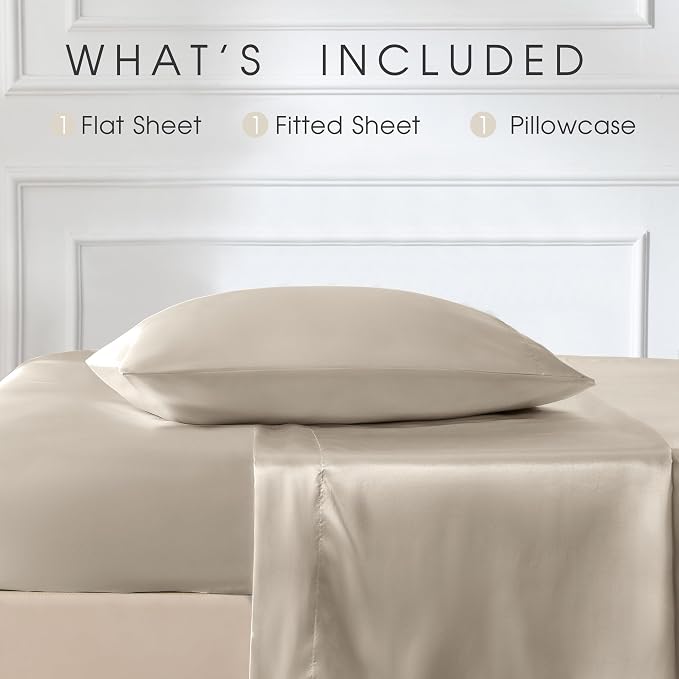 FreshCulture Satin Sheets Twin XL Bed Set - Image 3