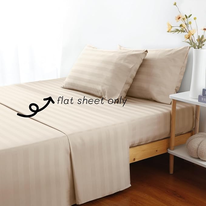 Flat Sheet Only 2 Pack, King Size 400 Thread Count 100% Egyptian Cotton Flat - Image 5