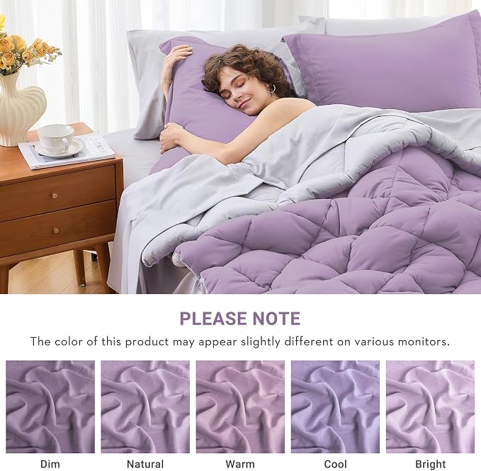 MUXHOMO 7 Pieces Full Comforter Set, Reversible Bed in a Bag Full Size - Image 4