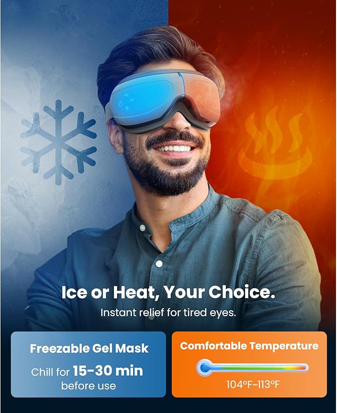BOB AND BRAD Eye Massager with Heat and Cooling, EyeOasis 2 Eye Mask - Image 2
