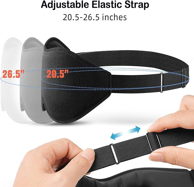LitBear Sleep Mask for Side Sleeper Women Men, Eye Mask for Sleeping Light - Image 6