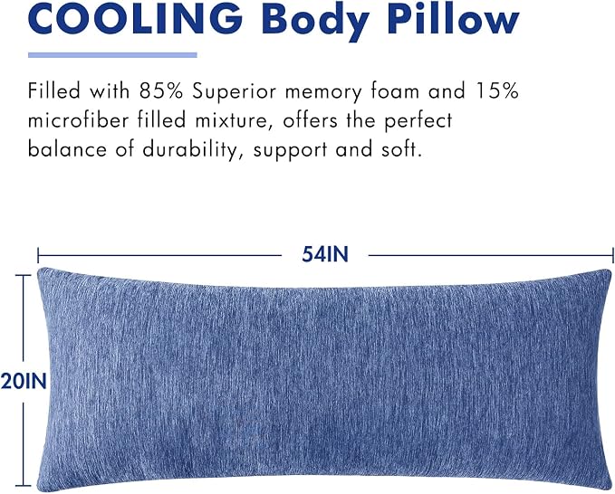 MIULEE Body Pillow for Adults Long Body Pillow for Side Sleeper Memory Foam - Image 8