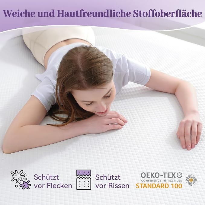SINWEEK 3 Inch Gel Memory Foam Mattress Topper King Size, Ventilated High - Image 4