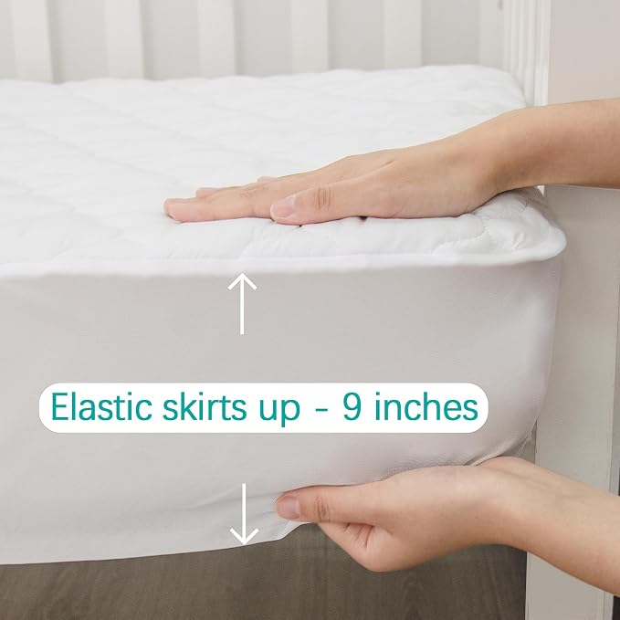Crib Mattress Protector Sheets Fitted Waterproof Crib Mattress Pad Cover - Image 4