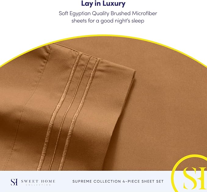 Twin Sheets - Breathable Luxury Sheets - 1800 Supreme Collection Extra Soft - Image 6