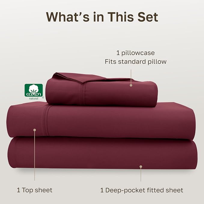 California Design Den Soft 100% Cotton Twin XL Bed Sheets Set, 400 Thread Count - Image 4