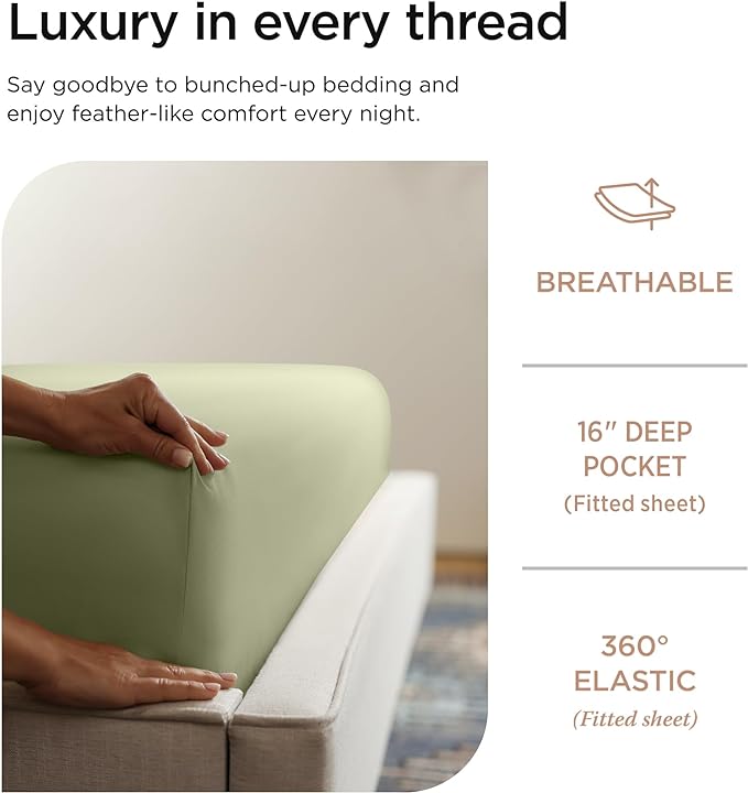 Threadmill Luxury 800 Thread Count Queen 100% Cotton Sheets - Image 3