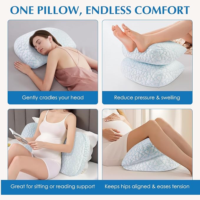 Pregnancy Pillow for Sleeping, Portable Adjustable Maternity Wedge Pillows for - Image 5