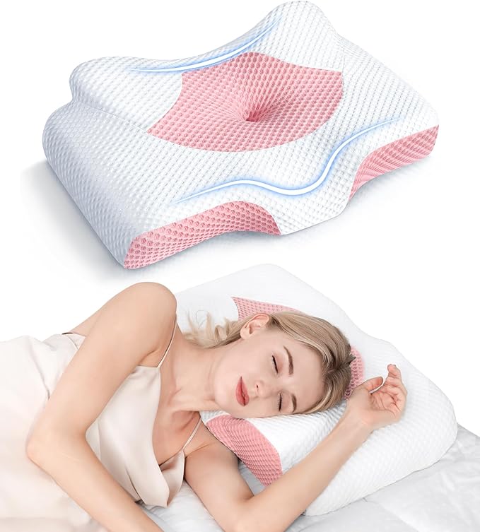 Osteo Cervical Pillow for Neck Pain Relief, Hollow Design Odorless Memory Foam by OSTEO
