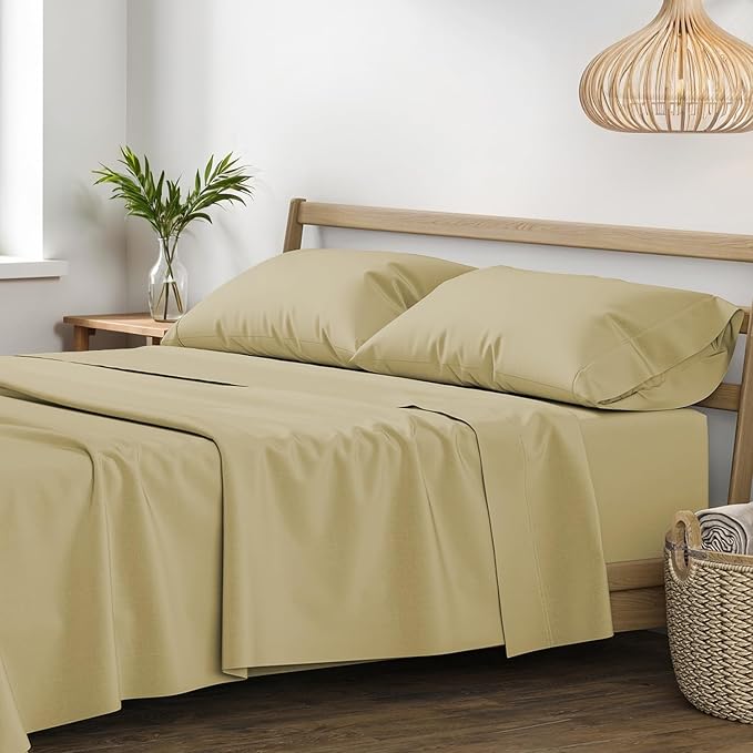 XOOX Linen 100% Egyptian Cotton Sheets King Size by XOOXLinen