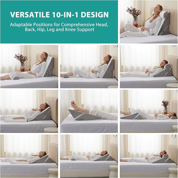 Bedluxe Wedge Pillow Headboard, Adjustable Pillow Wedge - Image 2