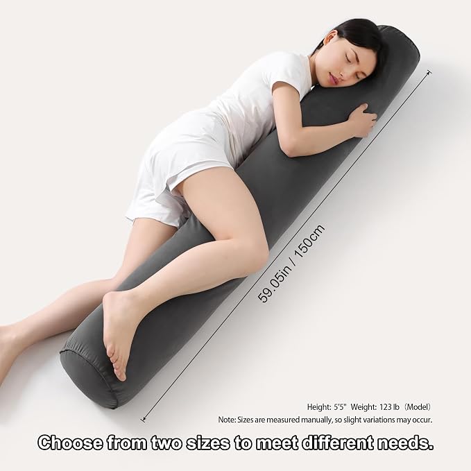 Body Pillow for Adults, Long Round Pillow, Big Cylindrical Pillow, Large Full - Image 3