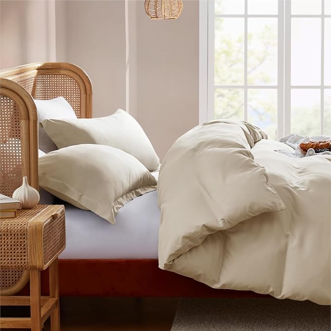 Nestl Beige Cream Duvet Cover King Size - Image 7
